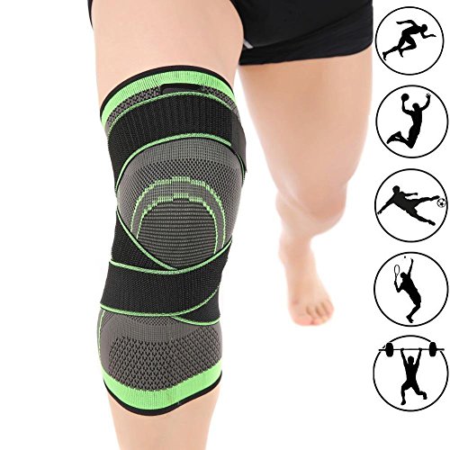 Tmalltide knee brace support, 3d weaving open-patella s…