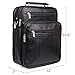 Jack&Chris Mens PU Leather Crossbody Single-Shoulder Briefcase Messenger Handbag (Black 020)
