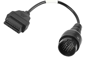 Generic Fit for Truck 38 Pin to 16 Pin OBD2 Adapter Cable, Durable Connector for Diagnostic Tools, Professional Manufacturing