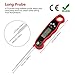 Instant Read Digital Thermometer, Cooking Food Thermometer for Kitchen & Outdoor, With a Luminous Electronic LCD Screen and Foldable Probe & Calibration Functions, by You and Me Red