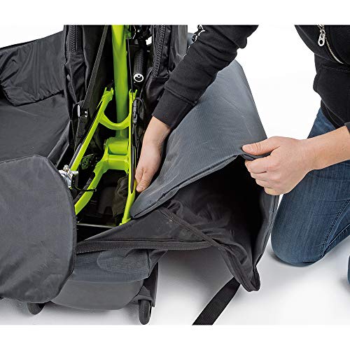B&W International Padded Lightweight Zippered Bike Bag and Case II with 4 Wheels, Black - Thumbnail 6