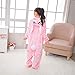 WAFUNNE Kids Rabbit Costume Cosplay Halloween Easter Animal Onesie for Boys Girls Child Pink Bunny XL