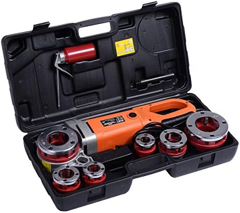 HD 2000W Portable Electric Pipe Threader 6 Dies Threading Machine 1/2" to 2" Bonus free ebook By Allgoodsdelight365