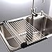 Roll Up Dish Drying Rack in Sink Stainless Steel Kitchen Folding Rack Over Sink Dish Drainer16.9’’(L) x10.2’’(W)