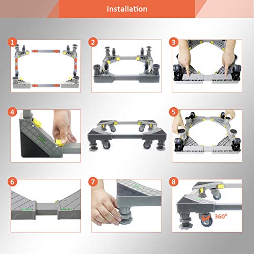 5 Furniture+Rollers+Adjustable+Movable+Refrigerator