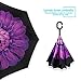 ZOMAKE Inverted Umbrella, Double Layer Reverse Umbrella Large Upside Down Umbrella with UV Protection, Windproof Inside Out Umbrella for Women with C-Shaped Handle