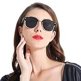 CHB Men's Women's Classic HD Mirrored Wayfarer Lens Metal Frame Street Fashion Designer Polarized Sunglasses UV400 with Case