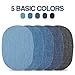 YOOMALL Iron on Denim Patches Fabric Patches on Clothing, Repair Patches Kit for Clothes, Jacket, Jeans, Dungarees, 3 Ideal Size, 5 Basic Colors, 30 Pieces