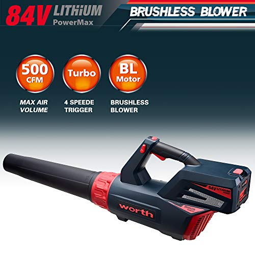 Worth Garden Upgraded Power 84V Commercial/Residential Leaf Blower