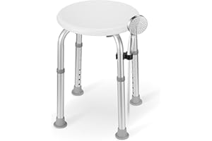Careboda Adjustable Bath Chair for Inside Shower, Shower Stool with Upgraded Stainless Steel, Tool-Free Assembly, 8 Adjustabl
