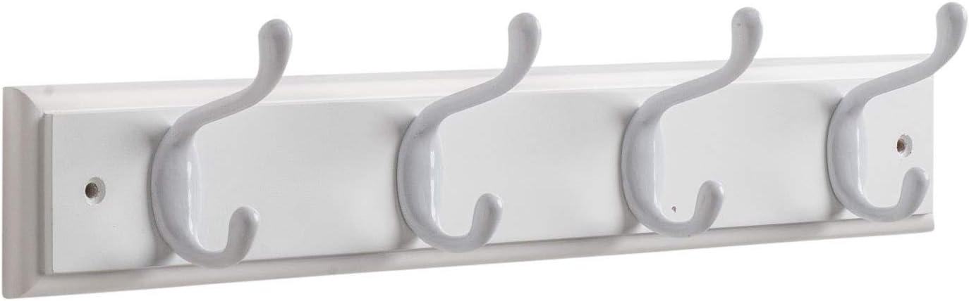OCCO Maine Furniture Co. Searsport 4 Hook Coat Rack White On Paris White