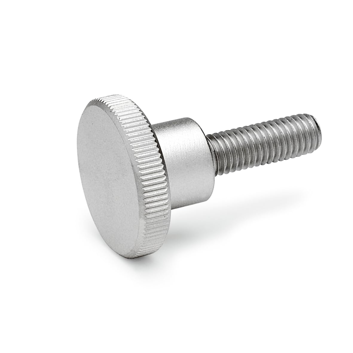 Ganter Normelemente High knurled screws, DIN 464-M10-20-NI, thread M10, thread length: 20 mm, stainless steel NI, 1 piece