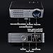 Movie Projector, BAALAND 2000 Lumens LED HD Multimedia Portable Projector with Speaker HDMI VGA USB for Home Office Support Laptop Smartphone