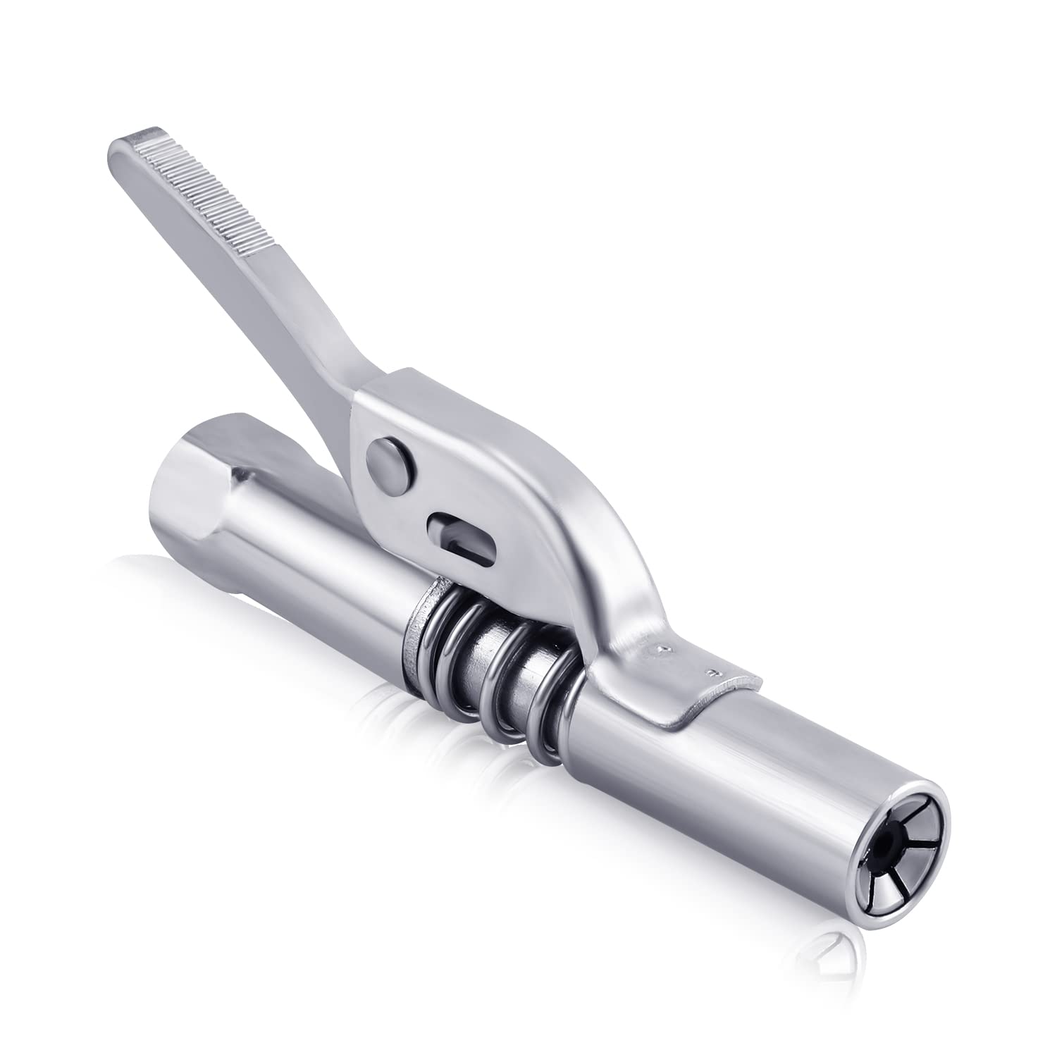 SAVITA Grease Gun Tip, 12000 PSI Strong Locking Grease Gun Coupler Durable Grease Gun Quick Release Coupler 1/8'' NPT Grease Gun Accessories Compatible with All Grease Guns