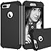 iPhone 7 Plus Case, LONTECT Shockproof Hybrid Heavy Duty Dual Layer High Impact Protection Case Cover for Apple iPhone 7 Plus - Black