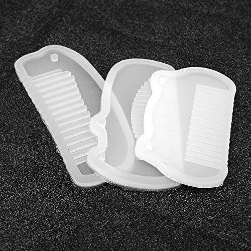 WEFOO 4Pcs Comb Silicone Molds DIY Craft Casting Molds for Jewelry Making Tools.