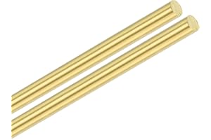 M METERXITY 2-Pack Brass Rod, 3mmx300mm H59 Solid Brass Round Rods for Knife Handle Pins Material Knife Making Supplies/Shaft Pins Crafts/Model DIY, Lathe Rivet Dowel Stock Brass Tube