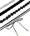 FIBO STEEL 8PCS Womens Black Velvet Choker Necklace for Girls Lace Choker Tattoo Necklace …