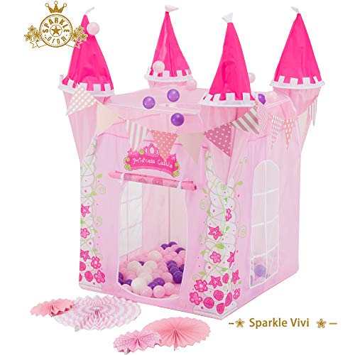 Bestmart INC Princess Castle Play Tent Designer's Play Outdoor House Play Hut Children's Play Tunnels - Thumbnail 4
