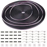 100ft 5 Pin RGBW Wire - 12V 5Pin RGBW Extension Cable Cord Line with 10x Gapless LED Strip Connectors, 20x LED Strip Clips, 20x 5Pin Male to Male Connector for 5050 3528 RGBW LED Strip Tape Light