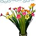 BUOP Novelty Design Narcissus Flower Style Ball Point Pen, Cute Cartoon Silicone Flower Fine Point Black Rollerball Gel Ink Pen, Two Dozen (24pcs) Box
