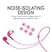 MEE audio RX18 Comfort-Fit in-Ear Headphones with Enhanced Bass (Pink)