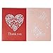 officematters 48 Pack Thank You Note Card Set- 6 Designs - Pearlescent Paper Made - Yellow Envelopes Included