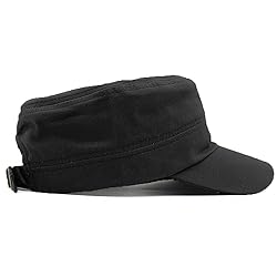 Cadet Army Cap Military Style Adjustable Flat Top
