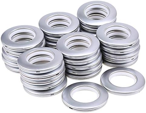 CENGOOD 32 Pack Plastic Curtain Grommets Eyelet Ring Inner Diameter 1-9/16"(4cm) Matte Silver