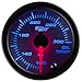 GlowShift White 7 Color 300 F Oil Temperature Gauge Kit - Includes Electronic Sensor - White Dial - Clear Lens - for Car & Truck - 2-1/16
