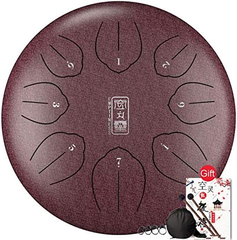 特価キャンペーン スチール舌ドラム10インチ11ノート打楽器c キーhandpanドラムとバッグ ラバーマレット