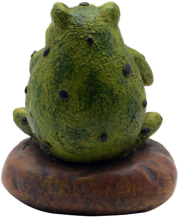HoDrme Novelty Yoga Frog Figurine-Frog Sitting On Enjoy Stone Sculptures Office Outdoor Decor Garden Statue: Home & Kitchen