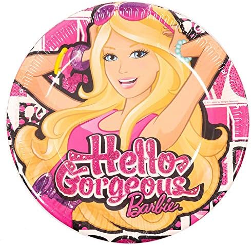 barbie birthday plates