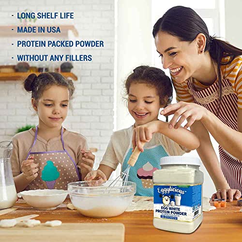 Eggylicious Egg White (Albumin) Powder, Dried Natural Protein Powder