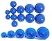 12 Cups Silicone Medical Vacuum Massage Cupping Cups Health Care Travel Set(blue)