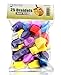 Judaica Mega Mall Multi Colored Traditional Hanukkah Plastic Dreidels, Medium, 25 Pack (With Draydel Game Instructions)