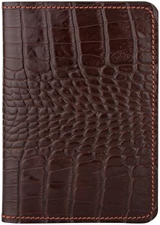 Lucky Oak Leather RFID Blocking Passport Cover - Holder - for Men &amp; Women - Passport Case (wallet, brown crocco)