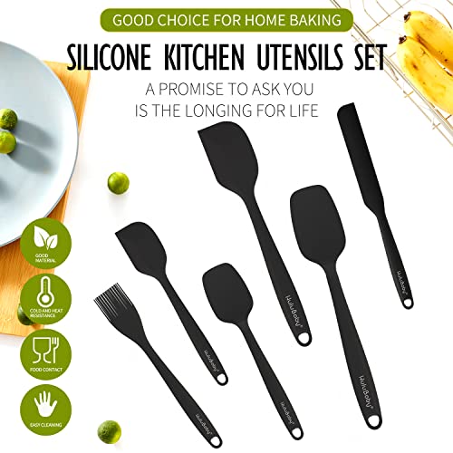 Silicone Spatula Set with OnePiece Design Premium NonStick Rubber