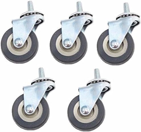 Stem Casters w/ 2" Gray TPR Wheel 65 lb Capacity Wheel and 5/16"-18 x 3/4"Threaded Stem