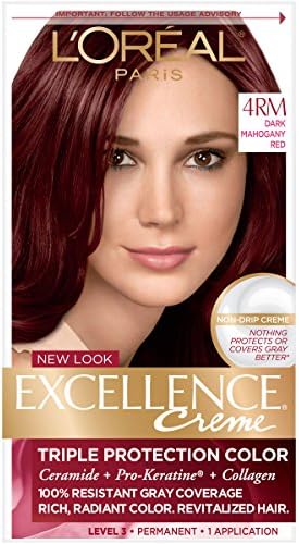 L Ora C Al Paris Excellence Cra C Me Permanent Hair Color 4rm Dark Mahogany Red 1 Kit 100 Gray Coverage Hair Dye Buy Online At Best Price In Uae Amazon Ae