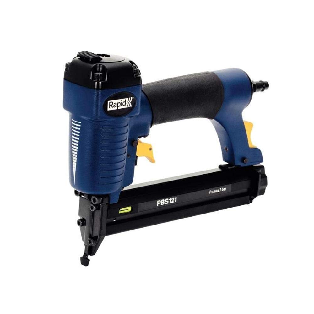 Rapid PBS121 Pneumatic Nailer/Stapler for No. 606 Staples & No. 8 Brads, With Comfort Grip, Quick Reload, Adjustable Depth-of-Drive, Includes Carry Case, 200 Staples, and 200 Brads (5000053)