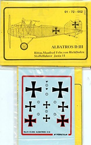 Propagteam Decals 1:72 WWI German Biplane Albatros D III #01-72-002