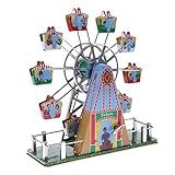 Dovewill Retro Wind up Spinning Ferris Wheel with Music Movement Clockwork Metal Tin Toy Collectible Gift