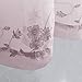Purple Embroidery Semi Sheer Curtains Lilac for Bedroom Rod Pocket Violet Vintage Floral Embroidered Voile Curtain Panels for Living Room 63 inch Length Lilac Window Treatment Set 2 Panels