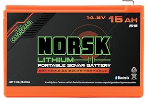 Norsk Lithium 14.8V 15AH Lithium Ion Battery w/ 3A Charger Included | USB-A & USB-C | Bluetooth Monitoring | Portable Power with Advanced Features