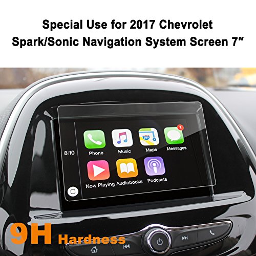 2017 Chevrolet Spark/Sonic MyLink 7-Inch Car Navigation Screen Protector, LFOTPP Clear Tempered Glass Infotainment Display in-Dash Center Touch Screen Protector - Thumbnail 7