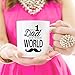 MAUAG Fathers Day Gifts Funny Mustache Dad Coffee Mug from Daughter or Son, NO.1 Dad in the World, Best Birthday Gifts for Dad Father Cup White, 11 Oz