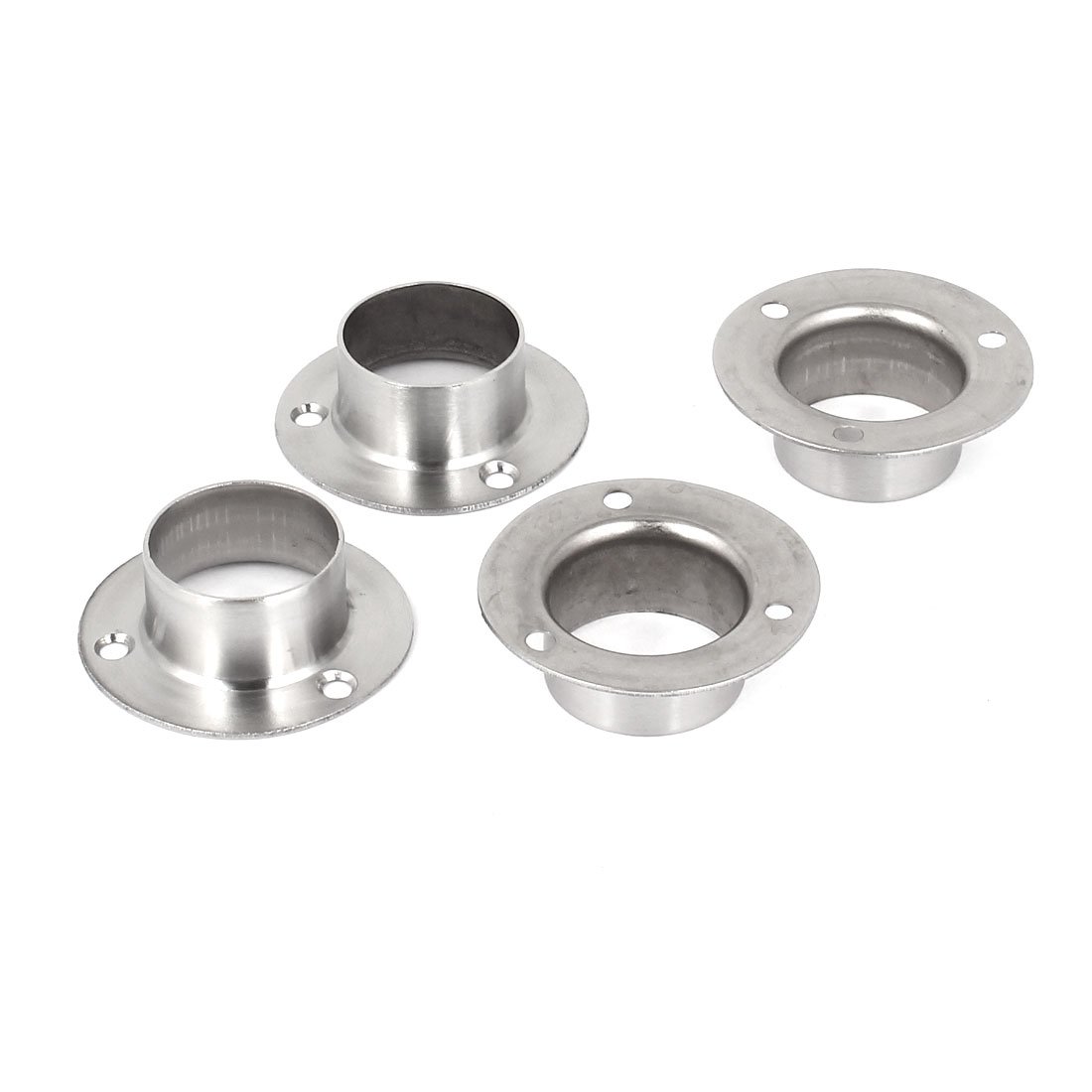 sourcing map 4pcs Wardrobe Hanging Rail Rod Support Socket Holder for 32mm Dia Tube