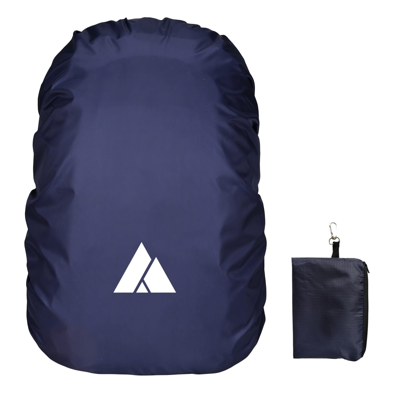 Photo 1 of sheelokhwui Waterproof Backpack Rain Cover, Heavy-Duty Nylon Pack Cover with Upgraded Double Adjustable Closure System and a Carry Pouch for Hiking, Cycling, Camping, Outdoor (Navy Blue, M, 25-45L)