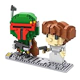 LOZ Star Wars Diamond Nano-Block(mini blocks) Boba Fett and Leia with BOX - 2 Piece set